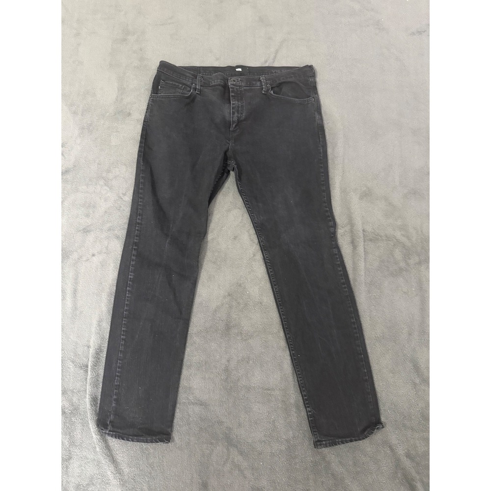 Vans V76 Skinny Jeans Mens 38 Black Denim Skate Pants Slim Fit